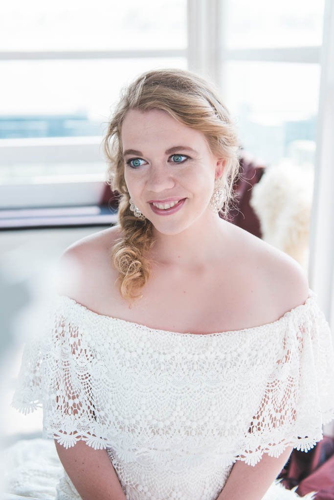 Bride in a Daughters of Simone dress