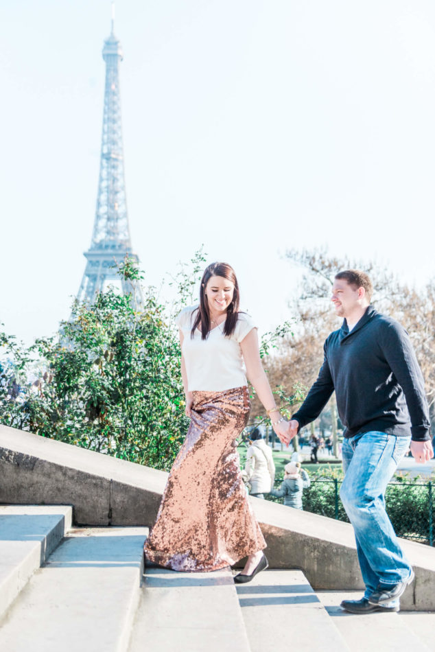 A Paris love shoot with a couple from the states