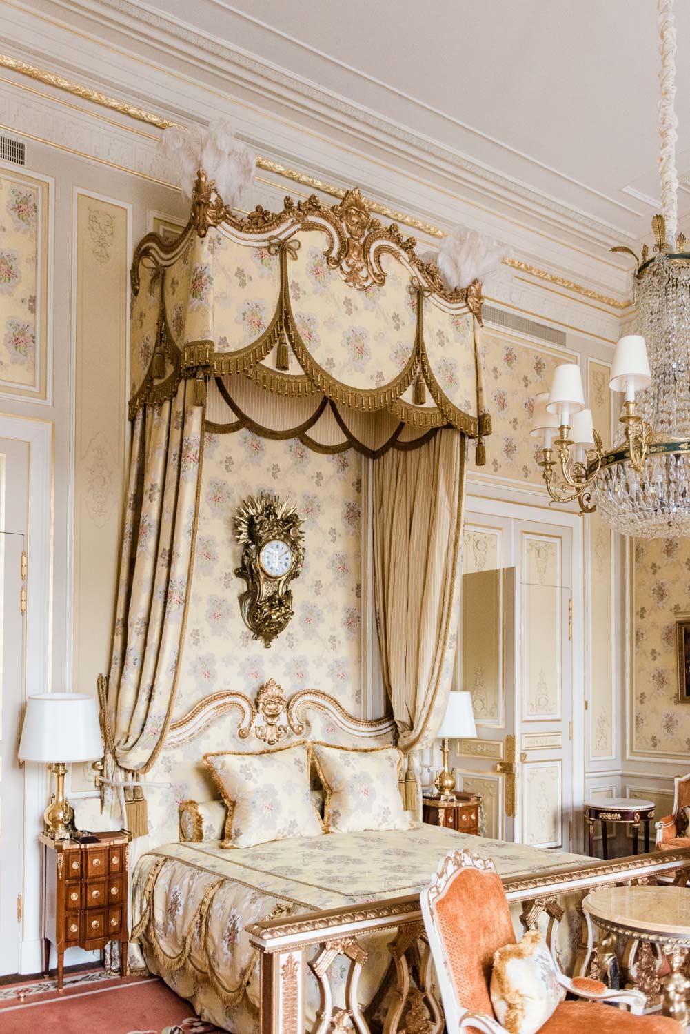 The Suite Imperial in The Ritz Hotel in Paris, a replica of Marie Antoinette's suite at Versailles